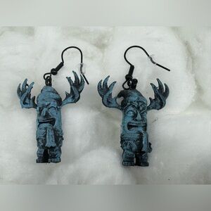 Atomic Tiki “Rudolph the Red-Nosed Tiki” earrings